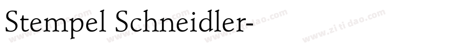 Stempel Schneidler字体转换